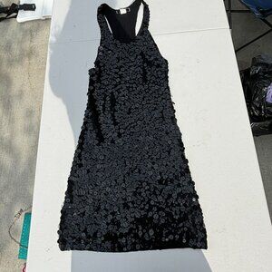 Mini Sequence Black Bodycon Dress